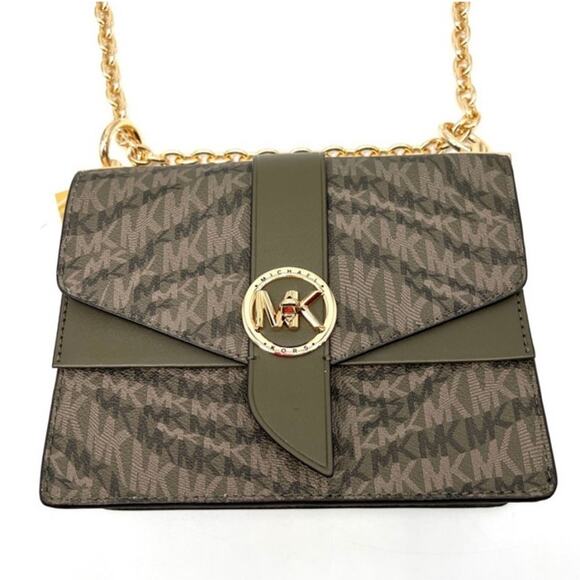 Michael Kors Olive Green Greenwich Covertible Crossbody Bag NWT - Picture 3 of 16